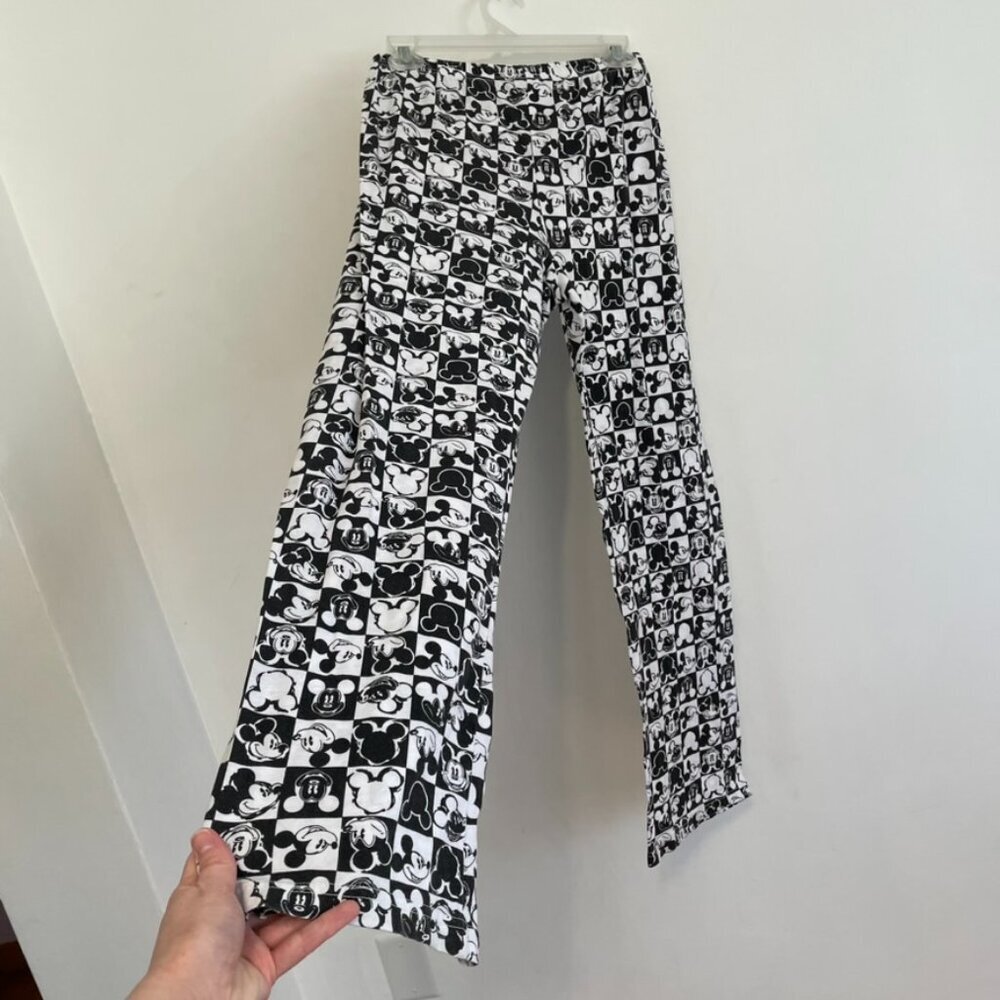 DISNEY x JERRY LEIGH Mickey Mouse Checker Print Lounge Pajama Pant Checkered JRS - Picture 16 of 16